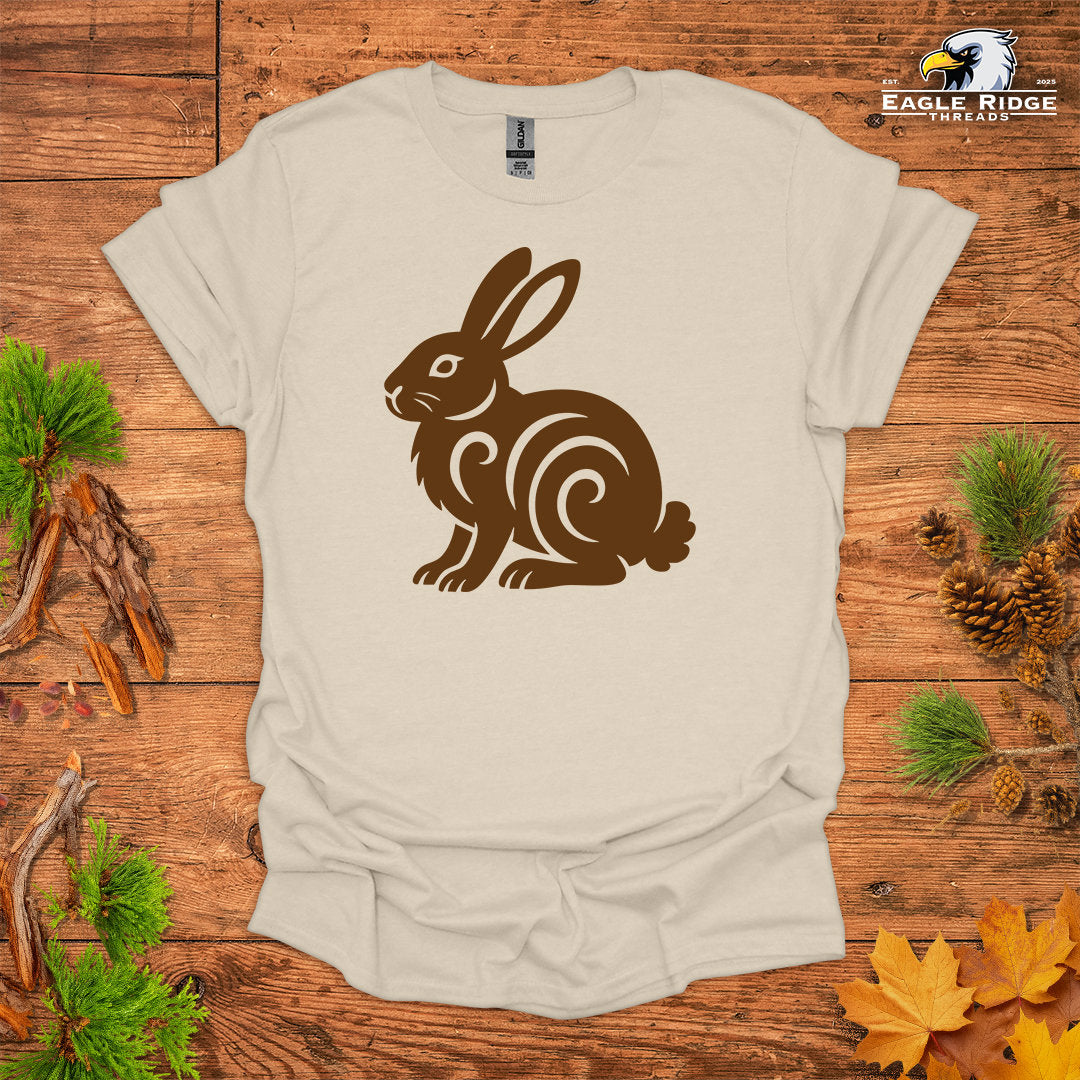 Tribal Cottontail Rabbit • Hiking T-shirt • Nature-Inspired Design