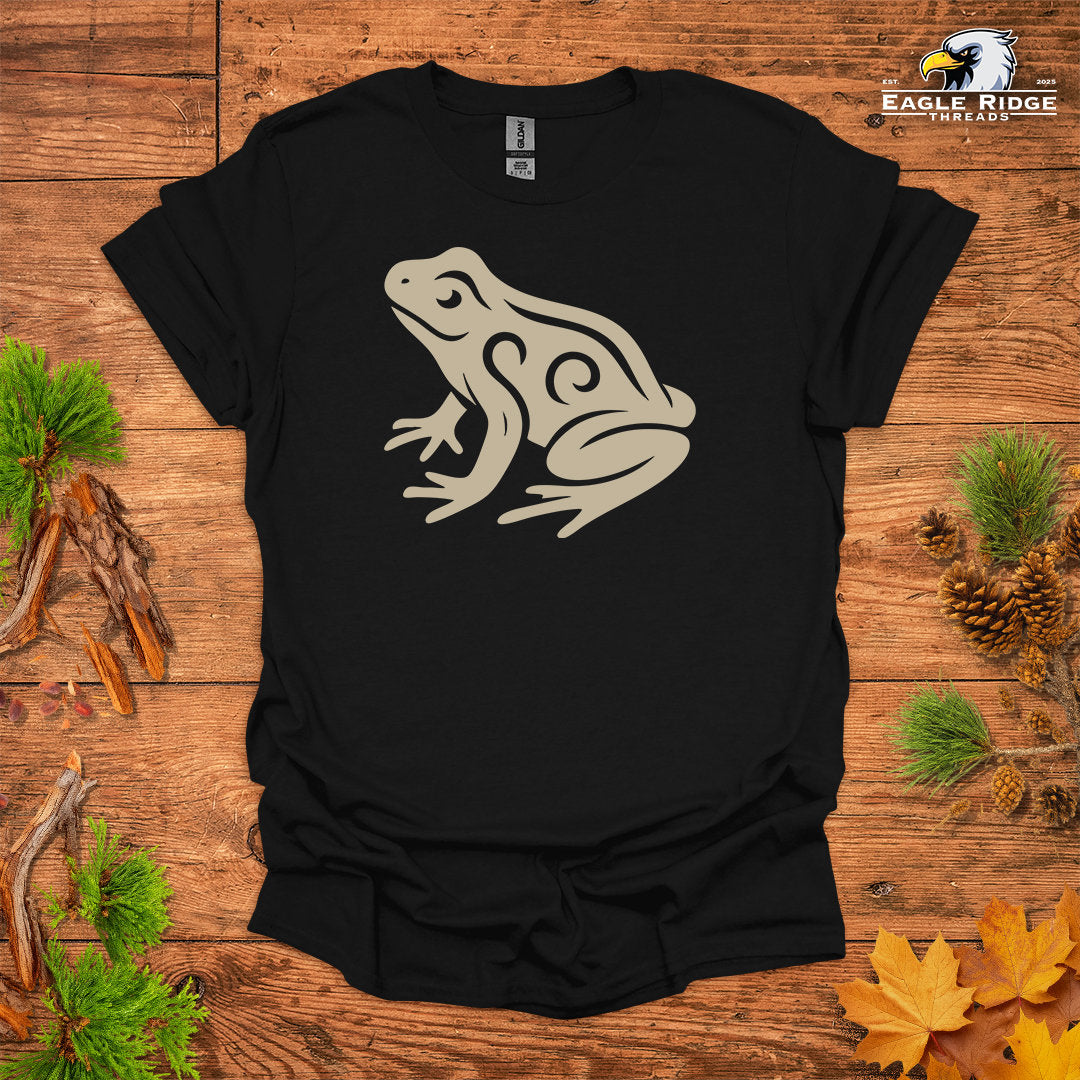 Tribal Frog • Hiking T-shirt • Nature-Inspired Design