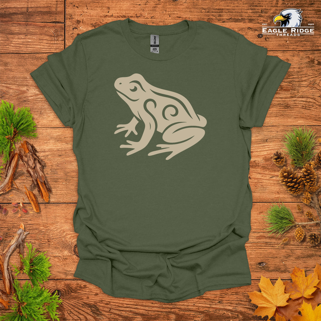 Tribal Frog • Hiking T-shirt • Nature-Inspired Design