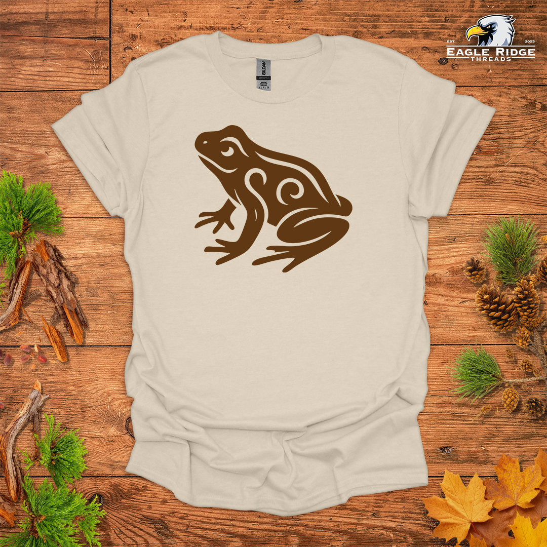 Tribal Frog • Hiking T-shirt • Nature-Inspired Design
