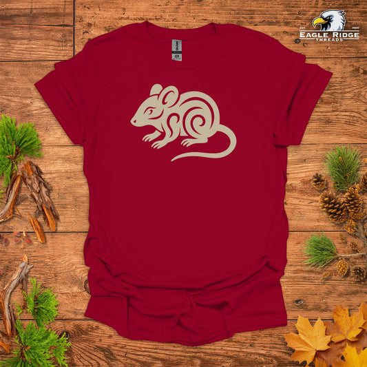 Tribal Mouse • Hiking T-shirt • Nature-Inspired Design