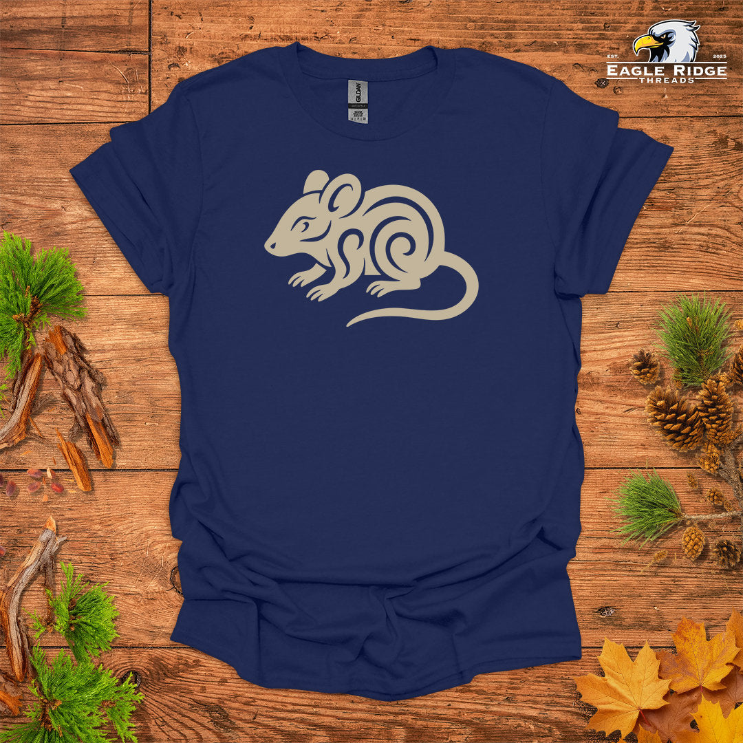 Tribal Mouse • Hiking T-shirt • Nature-Inspired Design