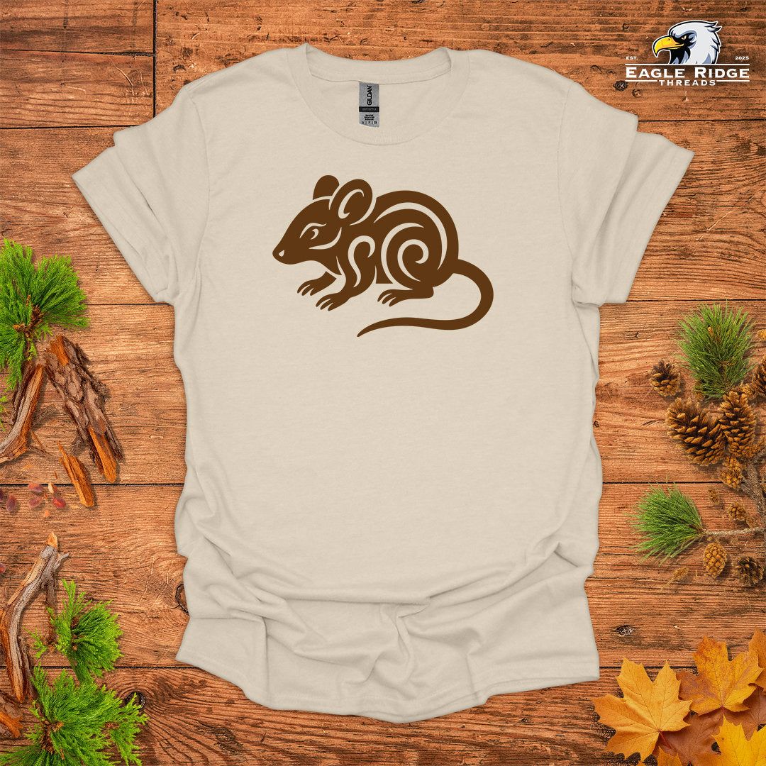 Tribal Mouse • Hiking T-shirt • Nature-Inspired Design