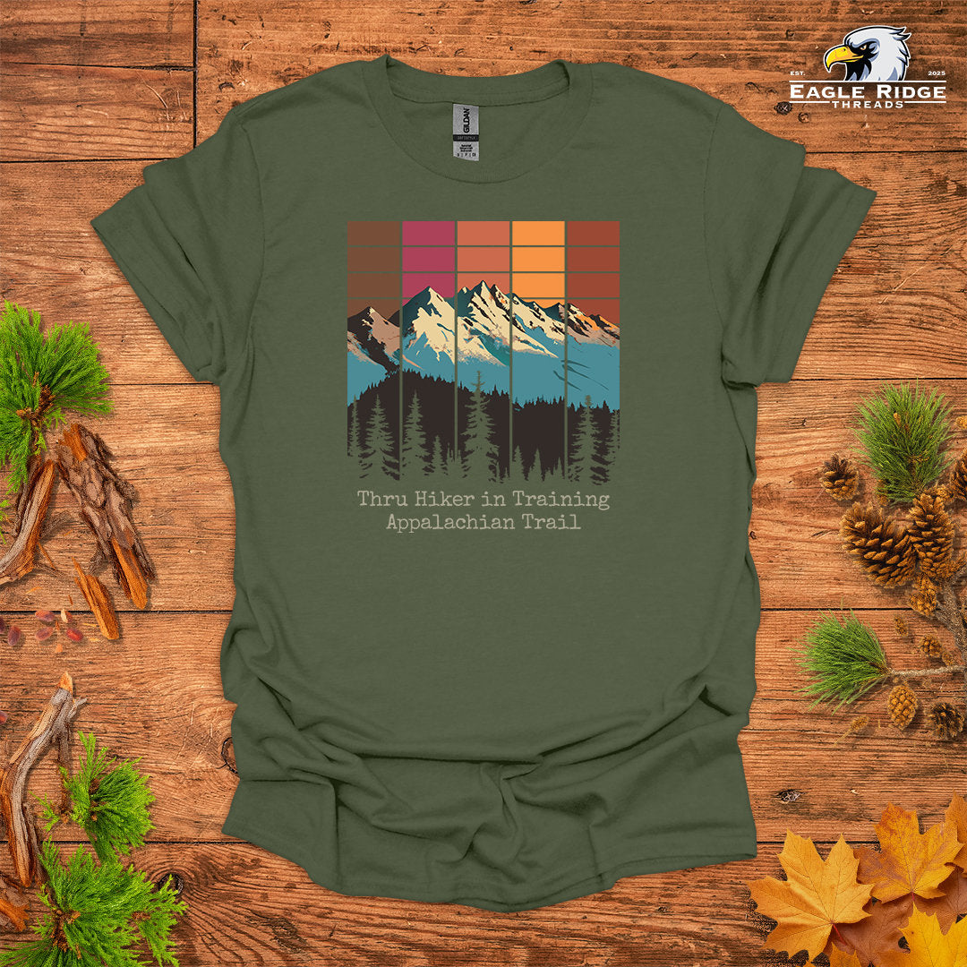 Thru Hiker In Training Appalachian Trail • Hiking T-shirt • Retro Mountain Graphic