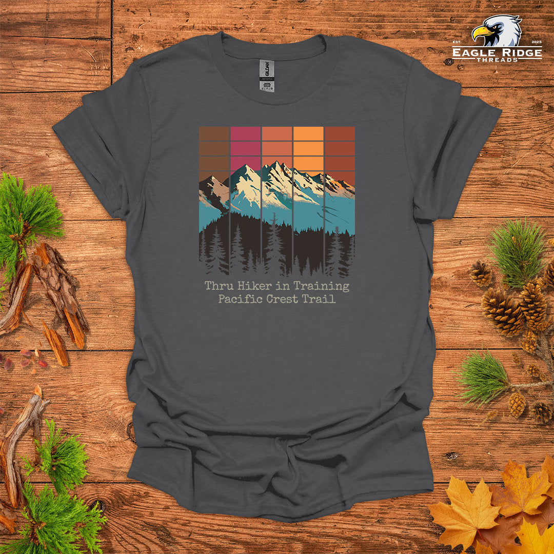 Thru Hiker In Training Pacific Crest Trail • Hiking T-shirt • Retro Mountain Graphic