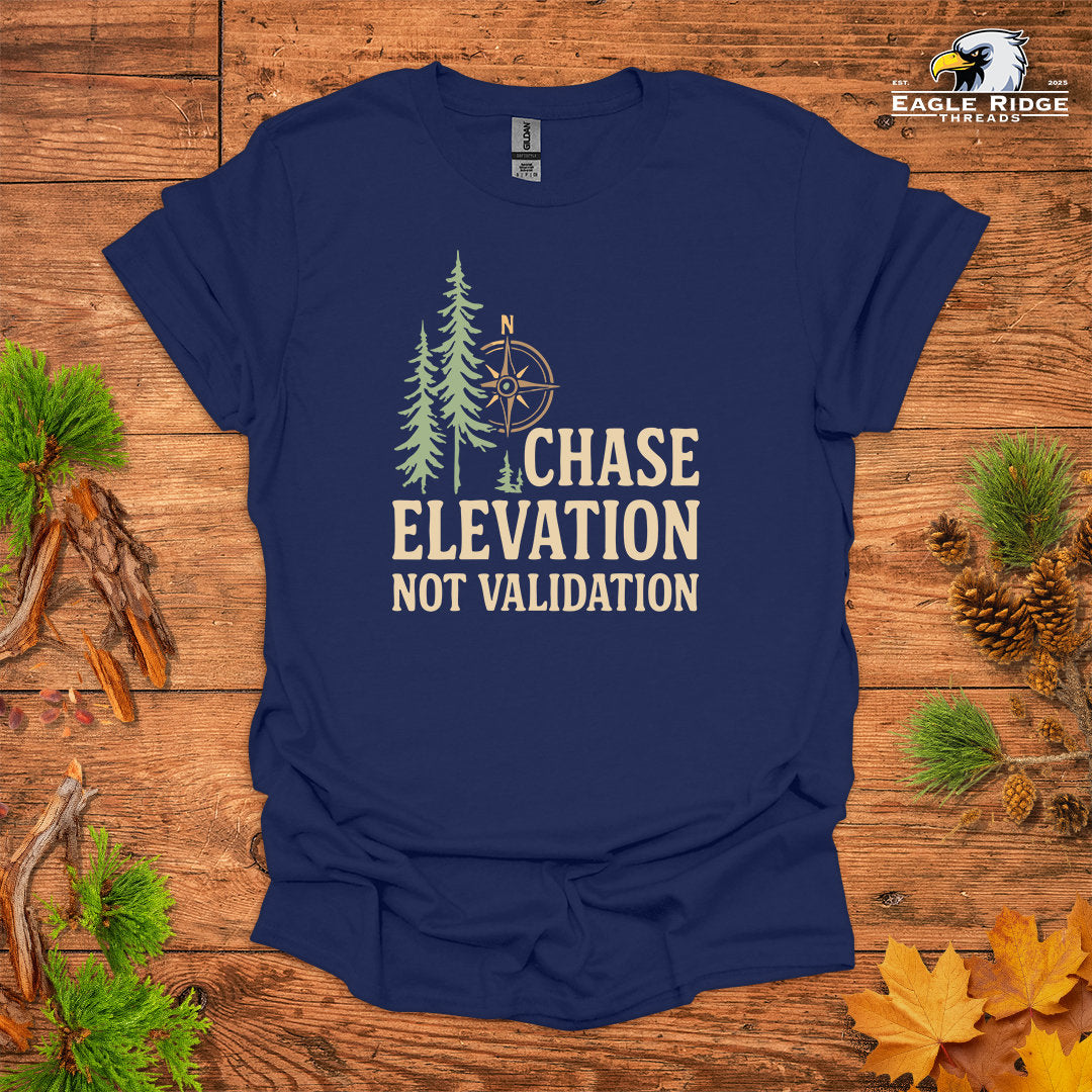 Chase Elevation Not Validation • Hiking T-shirt • Compass & Pines Graphic