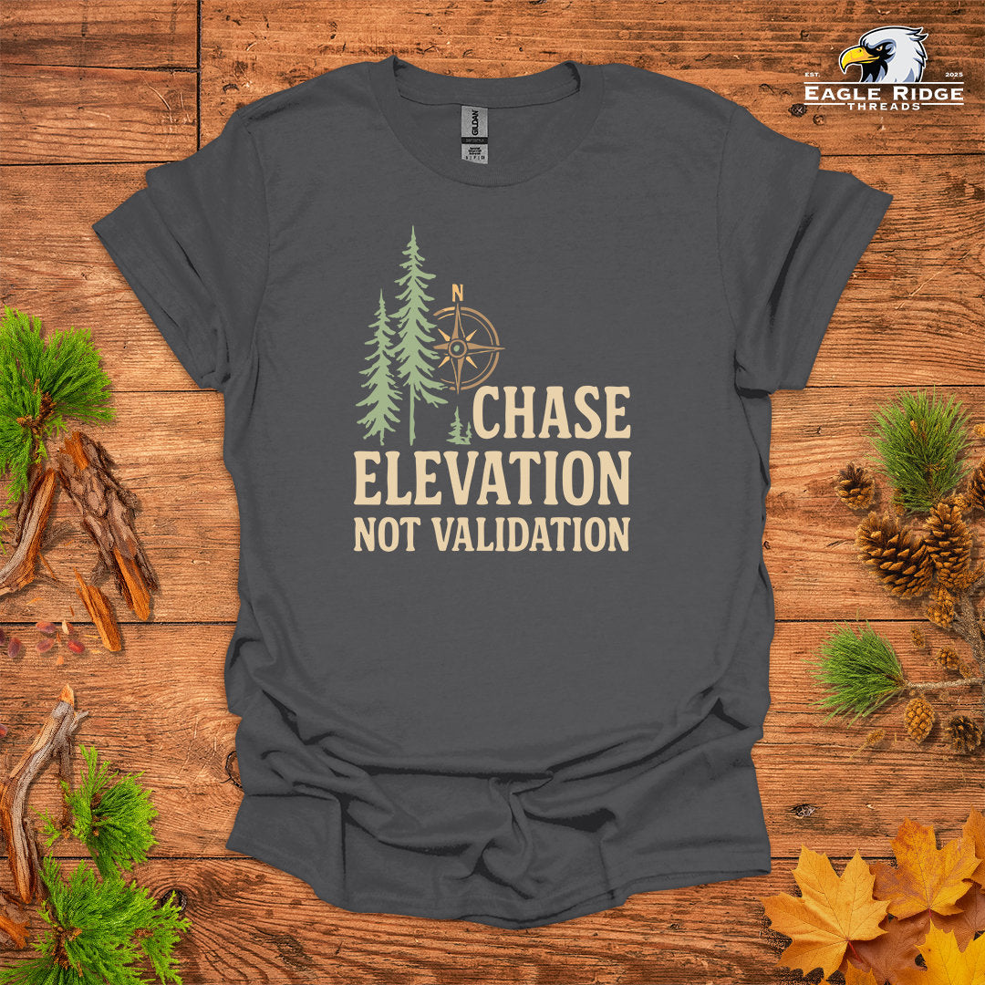 Chase Elevation Not Validation • Hiking T-shirt • Compass & Pines Graphic