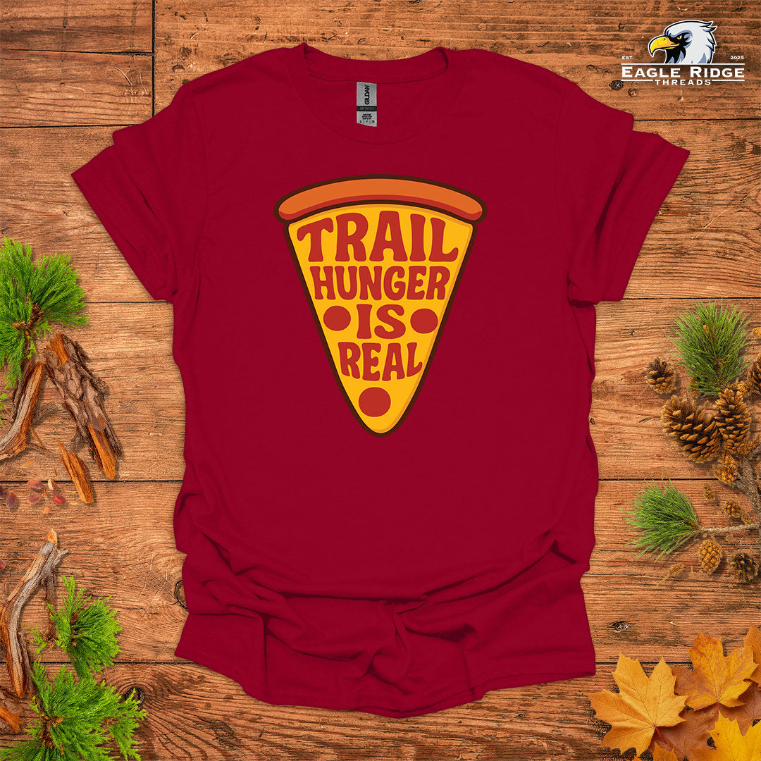 Trail Hunger Is Real • Hiking T-shirt • Pizza Slice Graphic
