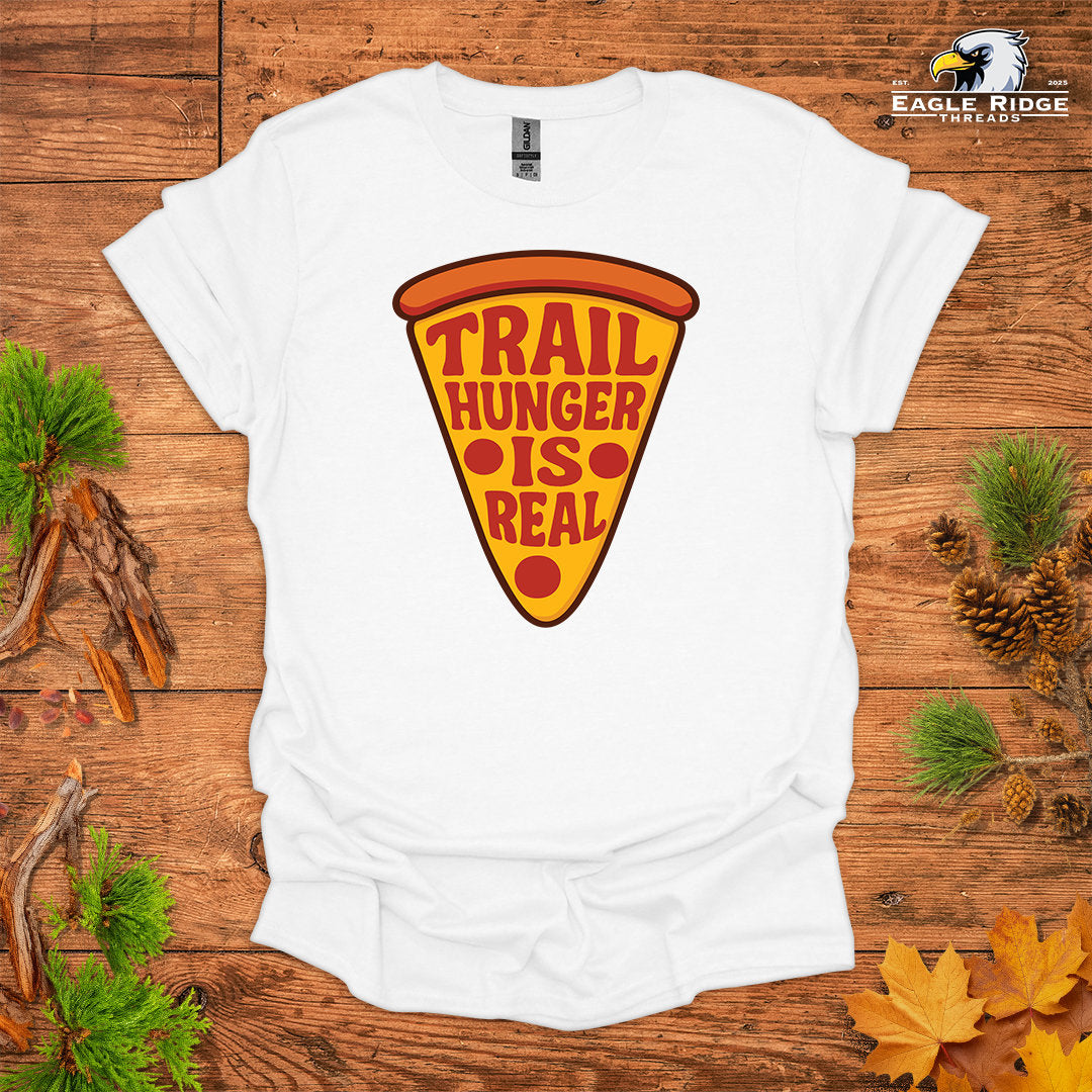 Trail Hunger Is Real • Hiking T-shirt • Pizza Slice Graphic