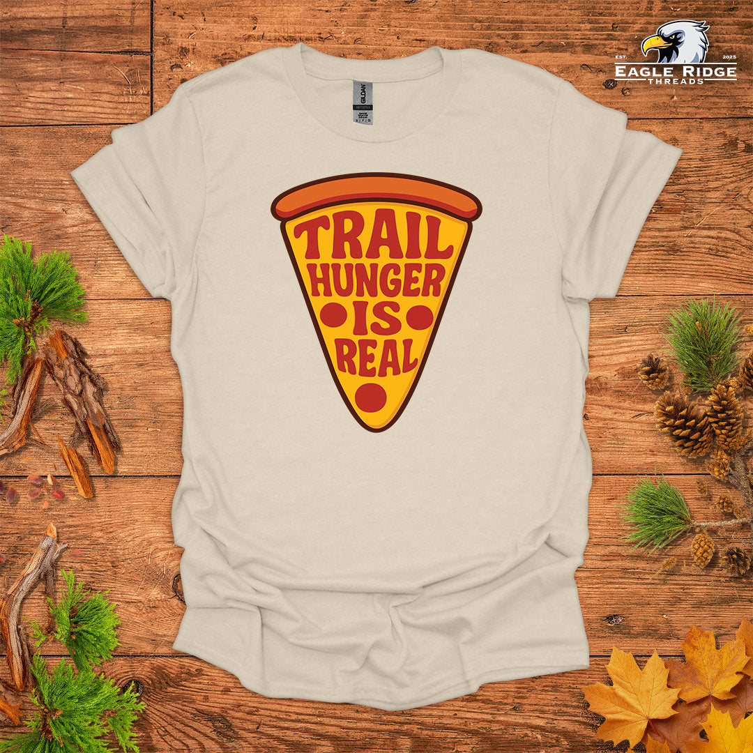 Trail Hunger Is Real • Hiking T-shirt • Pizza Slice Graphic