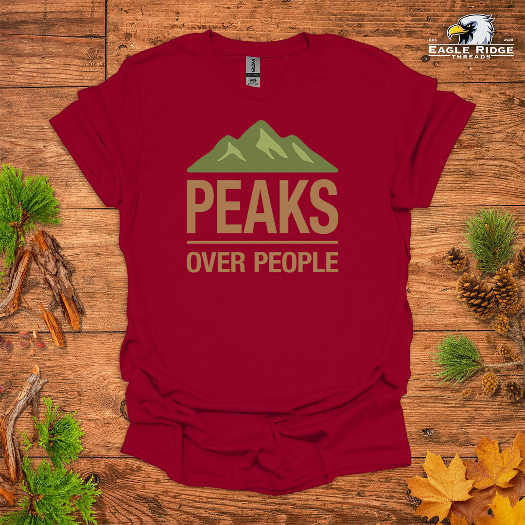 Peaks Over People • Hiking T-shirt • Mountain Graphic