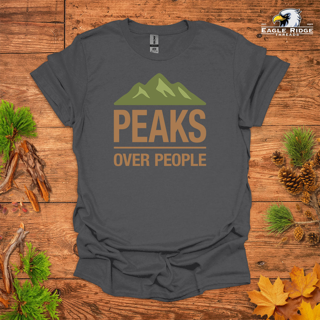 Peaks Over People • Hiking T-shirt • Mountain Graphic