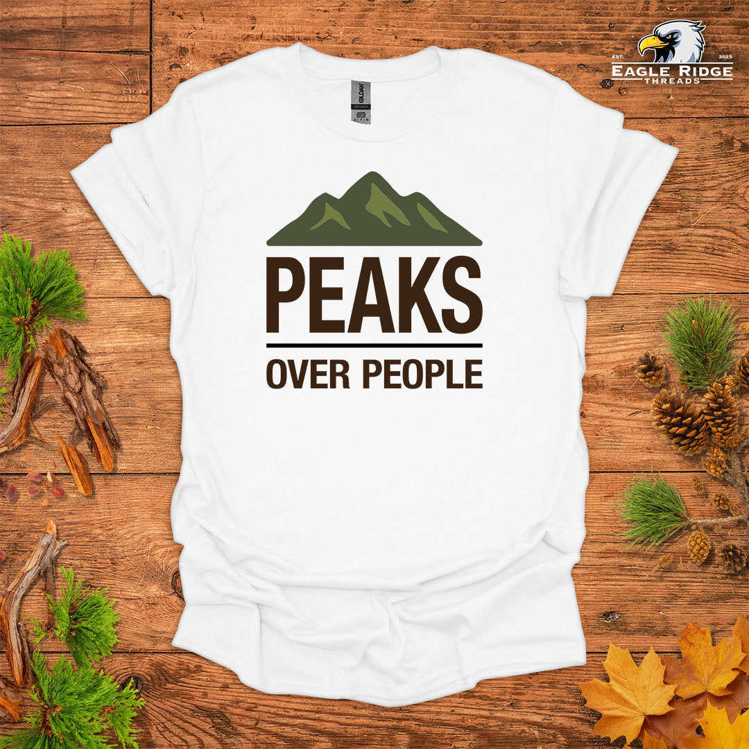 Peaks Over People • Hiking T-shirt • Mountain Graphic