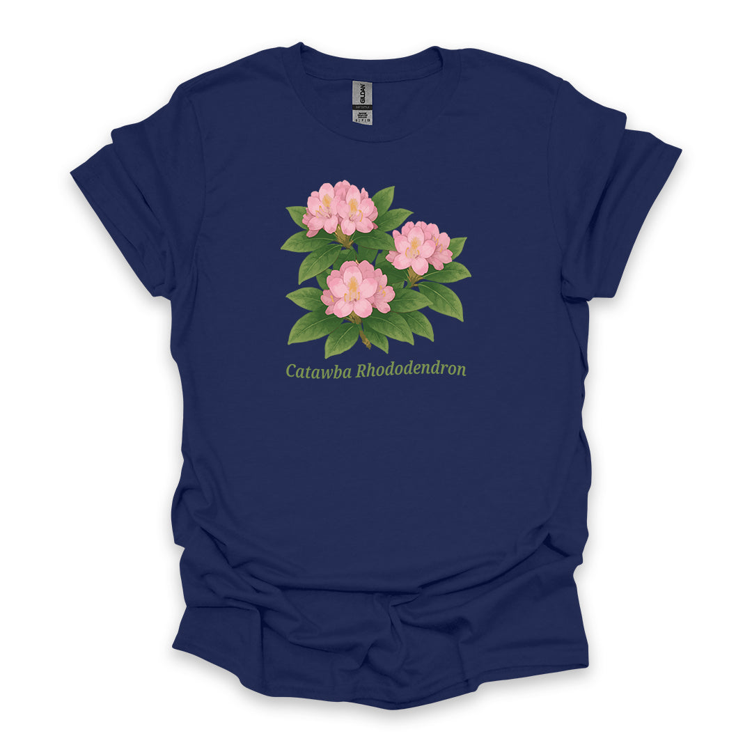 Catawba Rhododendron  Hiking T-shirt  Botanical Flower Graphic  Eagle  Ridge Threads LLC