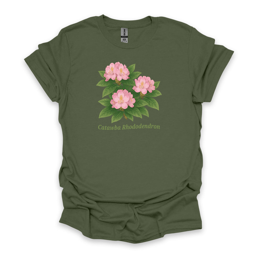 Catawba Rhododendron • Hiking T-shirt • Botanical Flower Graphic