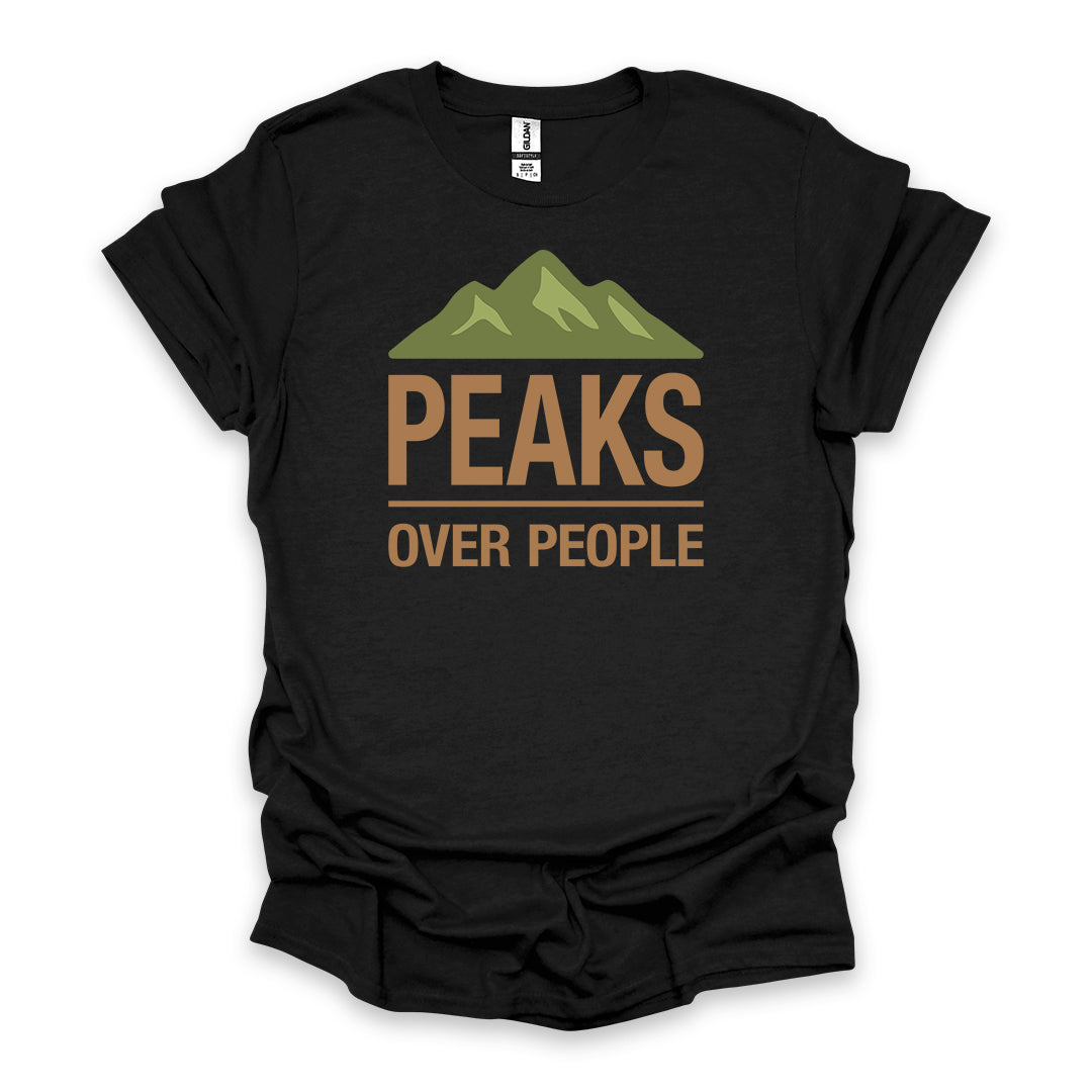 Peaks Over People • Hiking T-shirt • Mountain Graphic