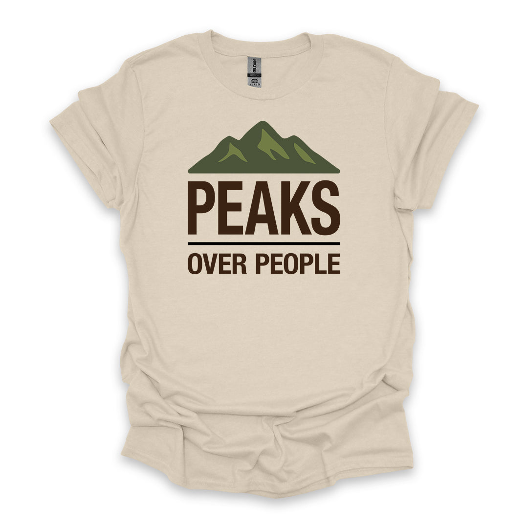 Peaks Over People • Hiking T-shirt • Mountain Graphic