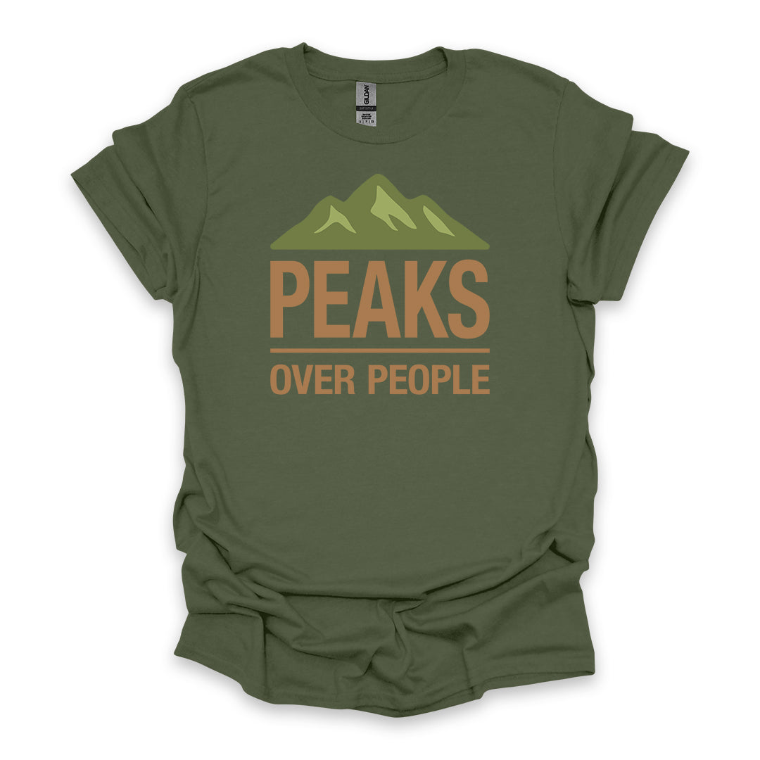 Peaks Over People • Hiking T-shirt • Mountain Graphic
