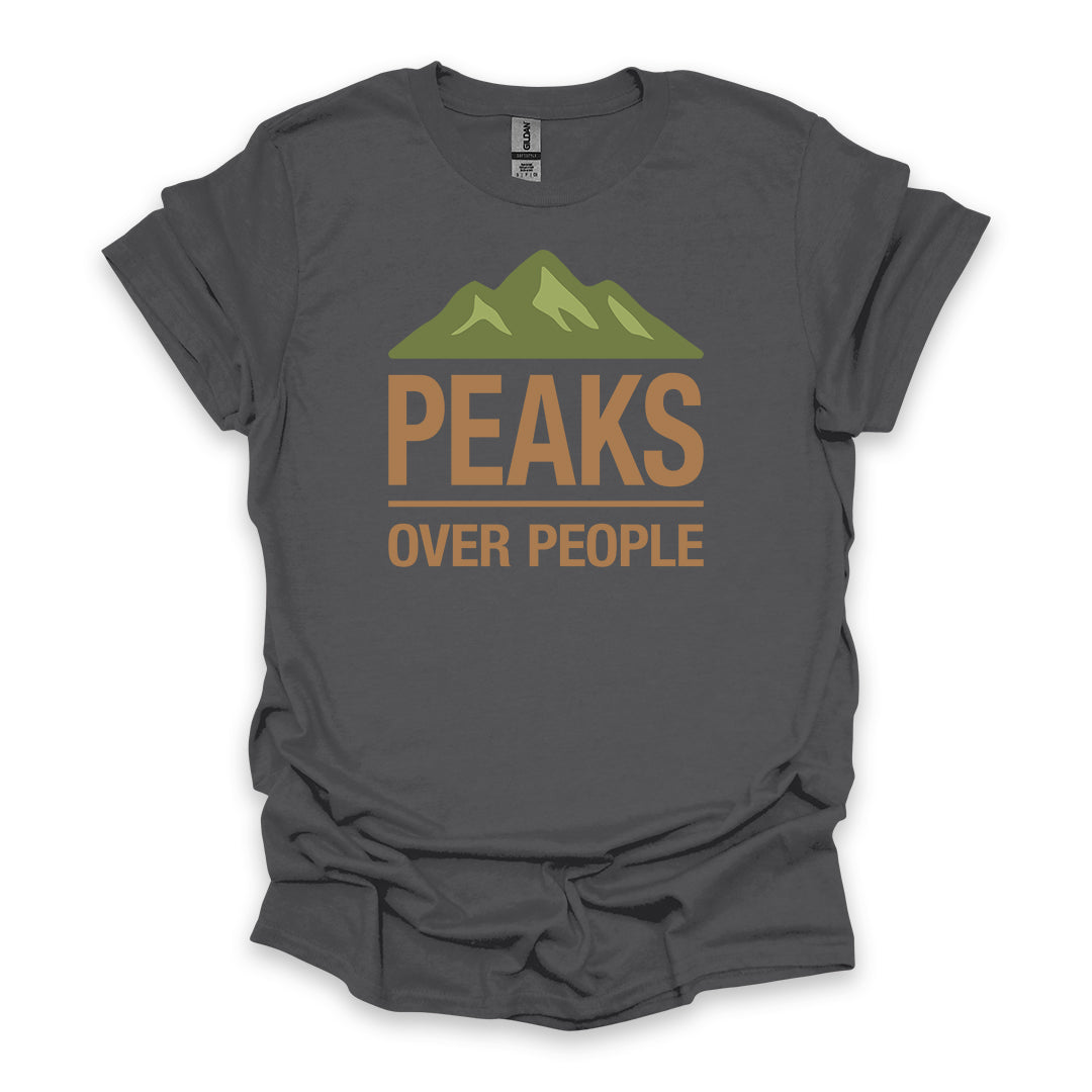 Peaks Over People • Hiking T-shirt • Mountain Graphic