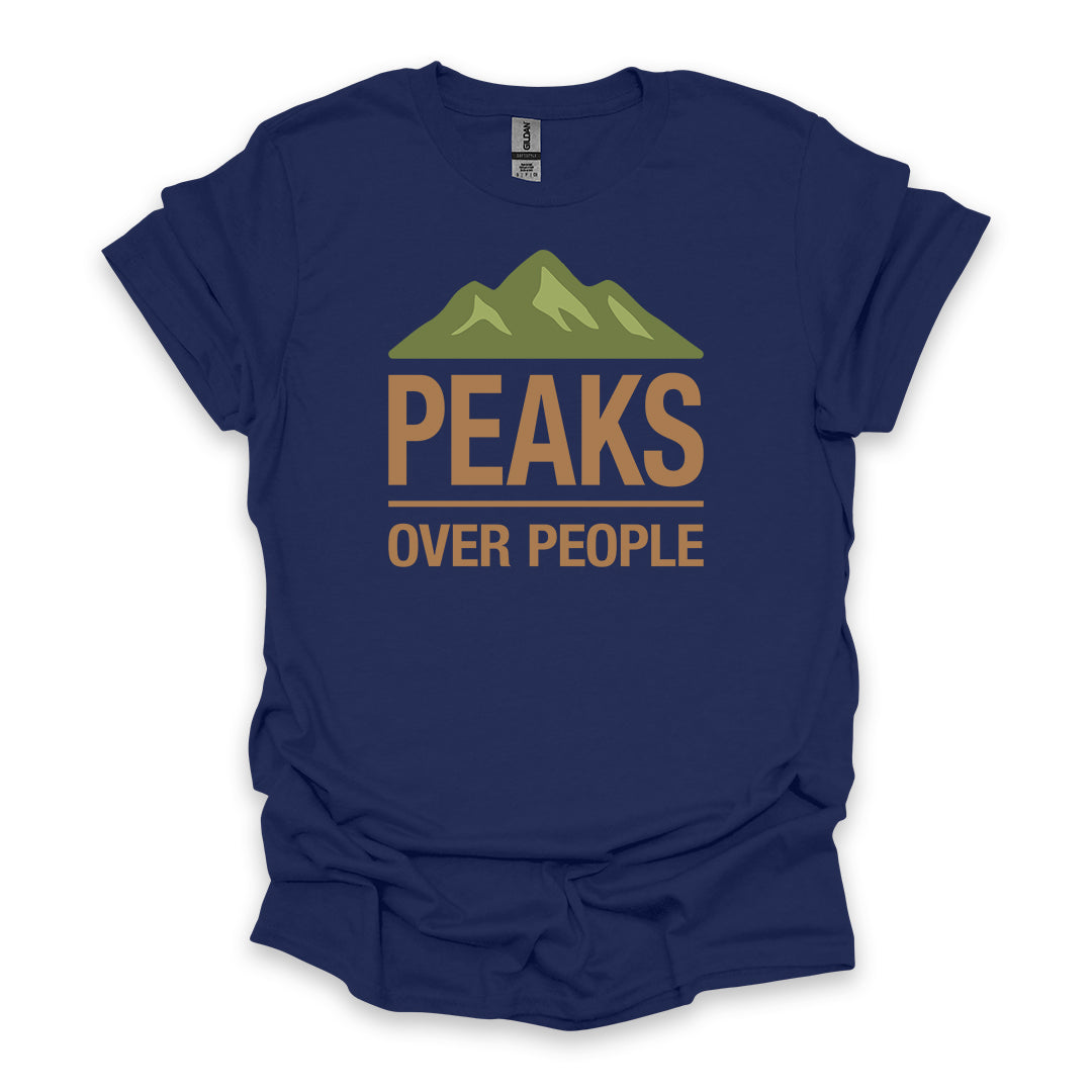 Peaks Over People • Hiking T-shirt • Mountain Graphic