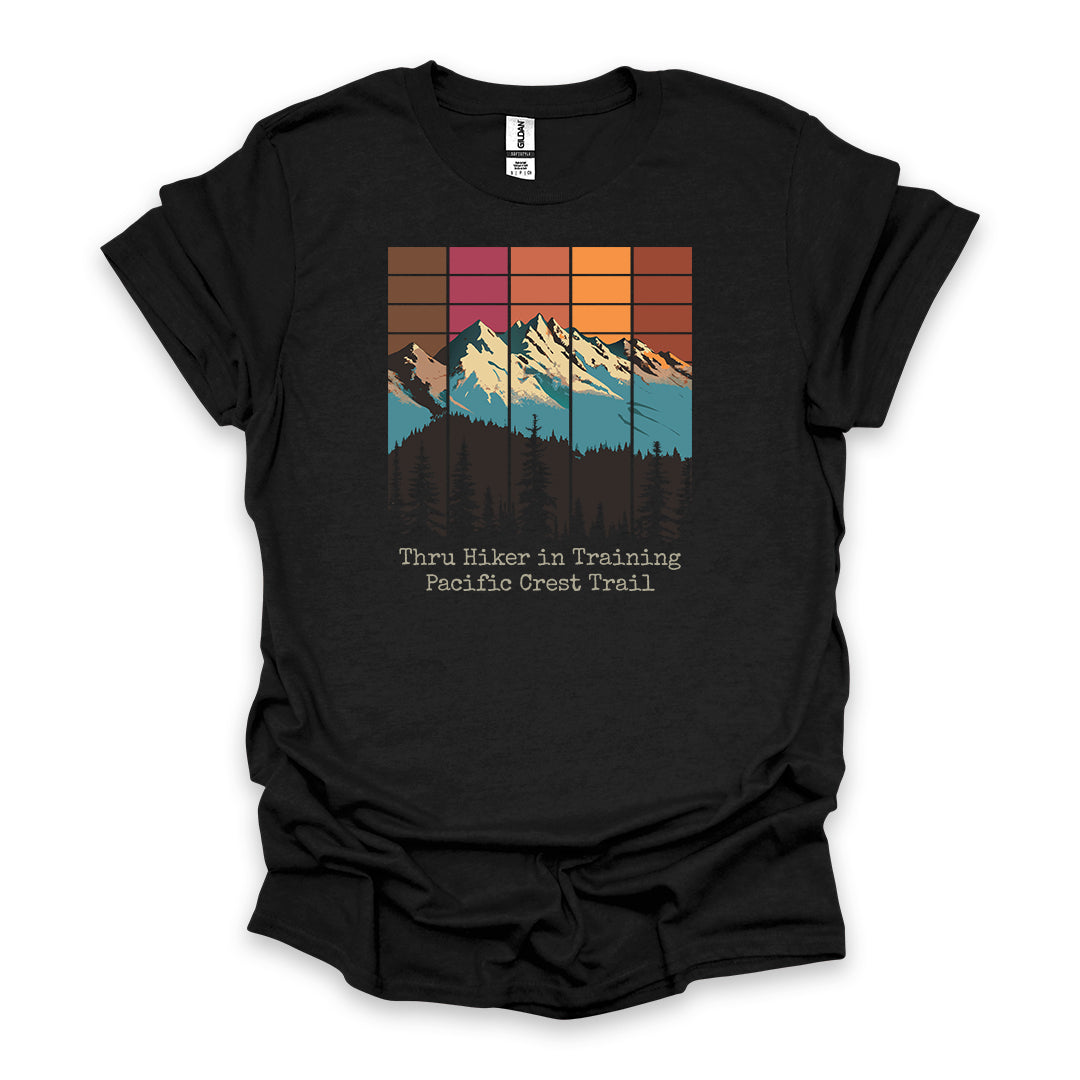 Thru Hiker In Training Pacific Crest Trail • Hiking T-shirt • Retro Mountain Graphic
