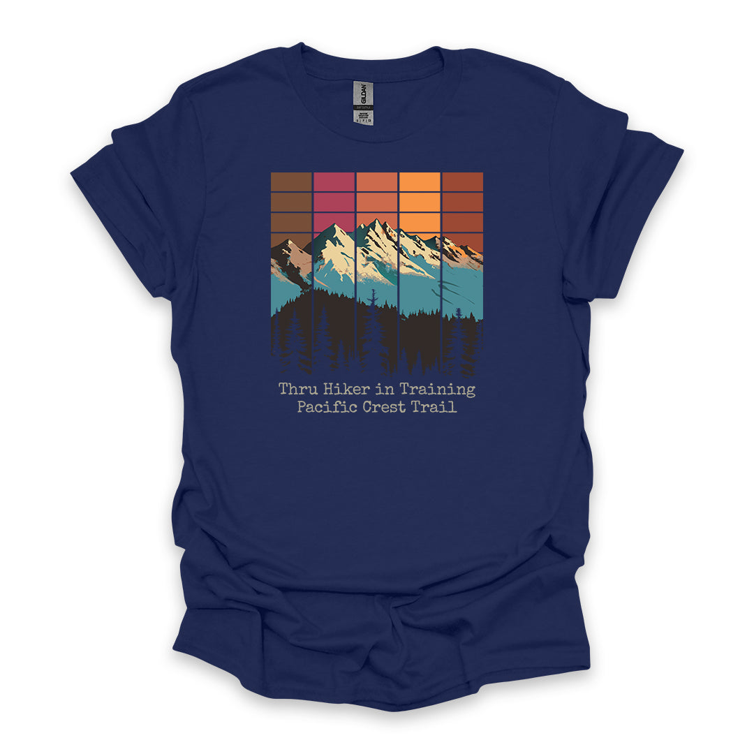 Thru Hiker In Training Pacific Crest Trail • Hiking T-shirt • Retro Mountain Graphic