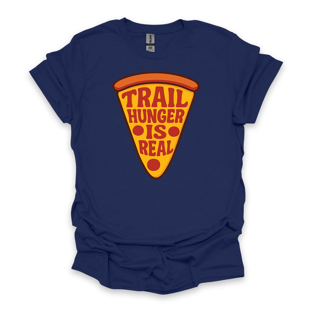 Trail Hunger Is Real • Hiking T-shirt • Pizza Slice Graphic
