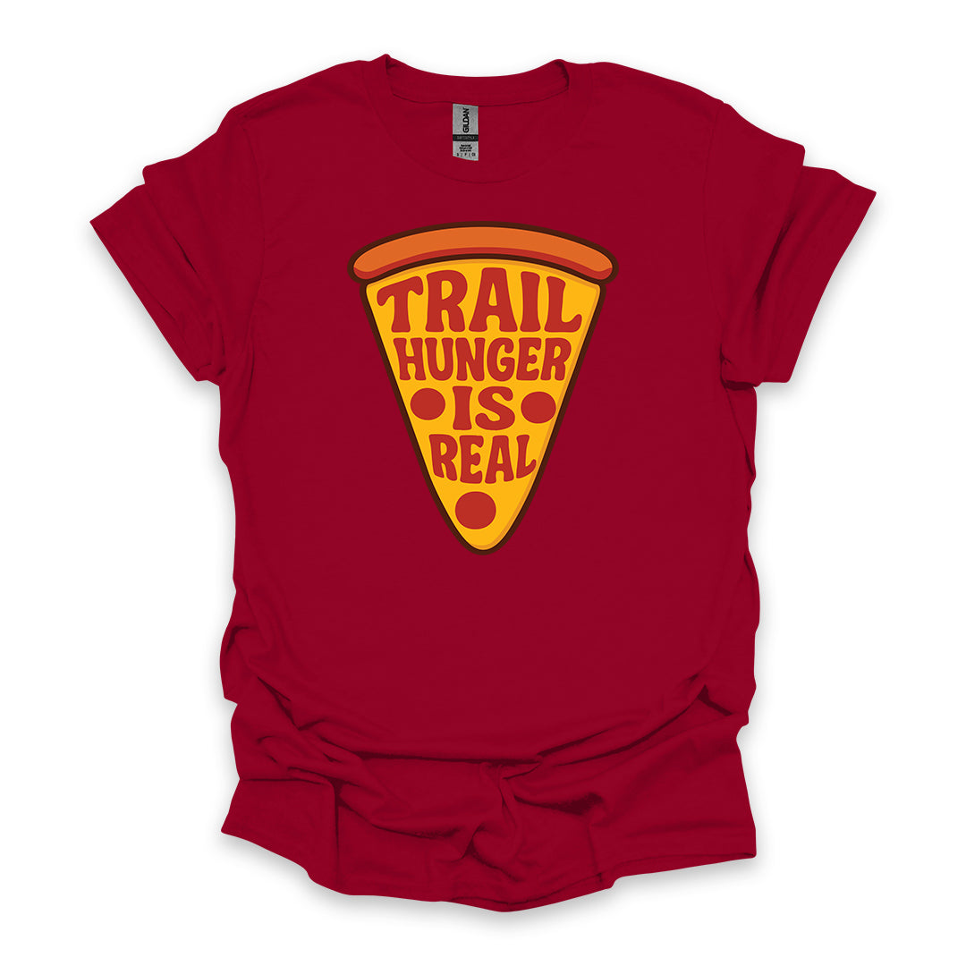 Trail Hunger Is Real • Hiking T-shirt • Pizza Slice Graphic