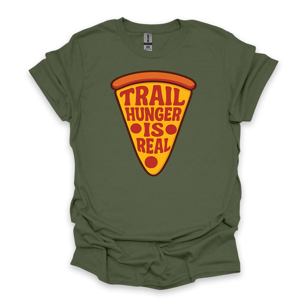 Trail Hunger Is Real • Hiking T-shirt • Pizza Slice Graphic