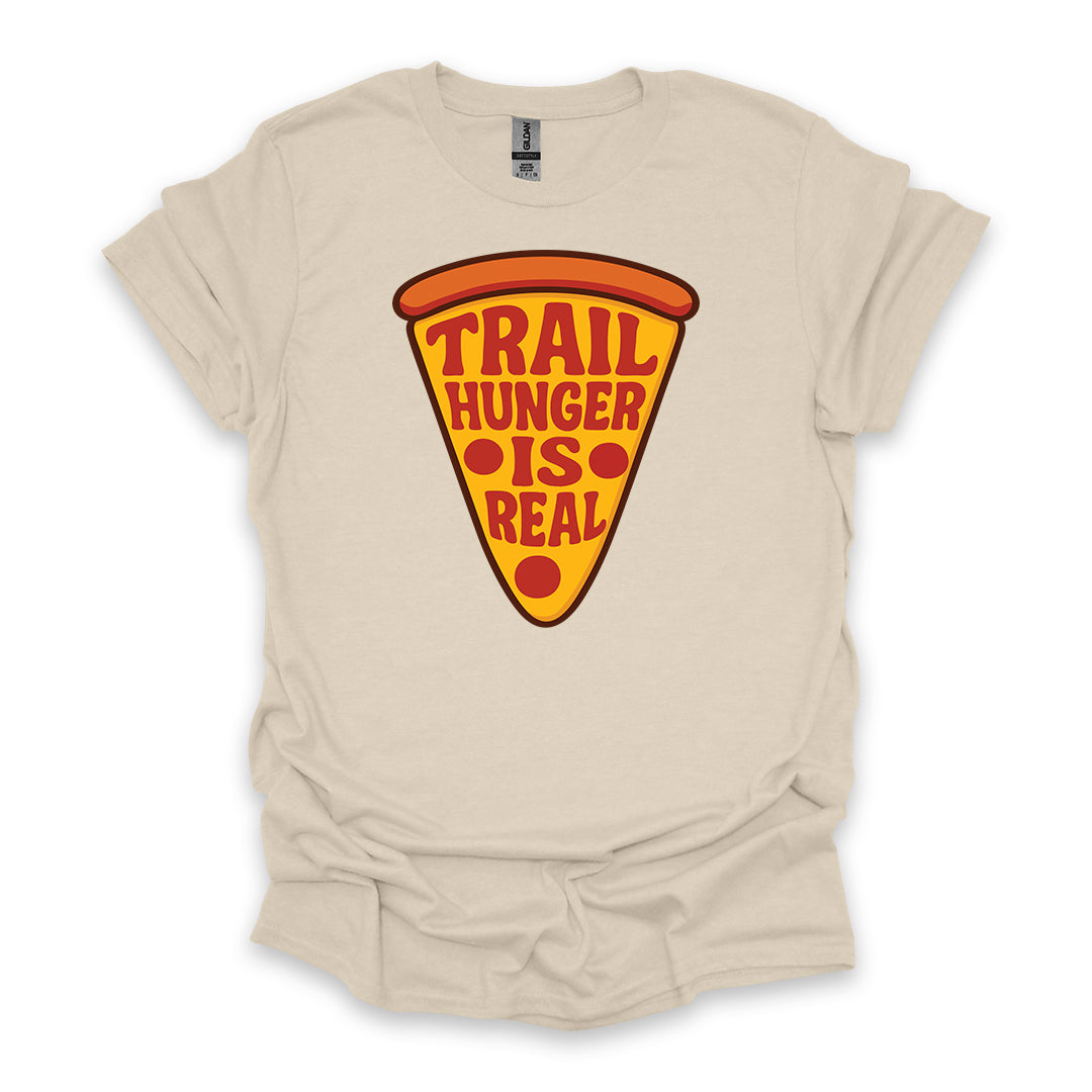 Trail Hunger Is Real • Hiking T-shirt • Pizza Slice Graphic