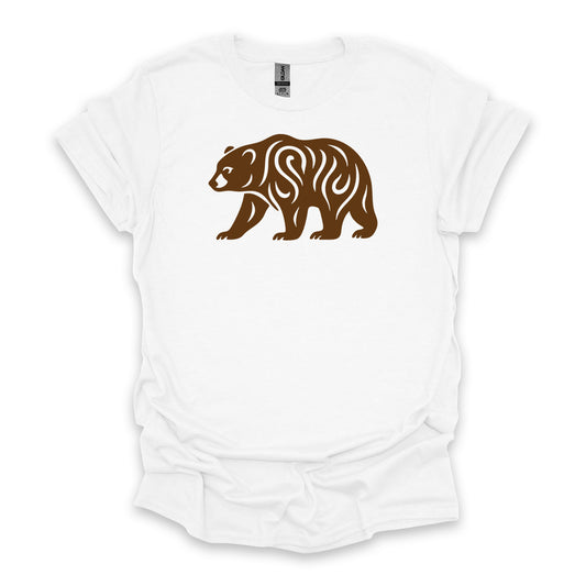 Tribal Black Bear • Hiking T-shirt • Nature-Inspired Design
