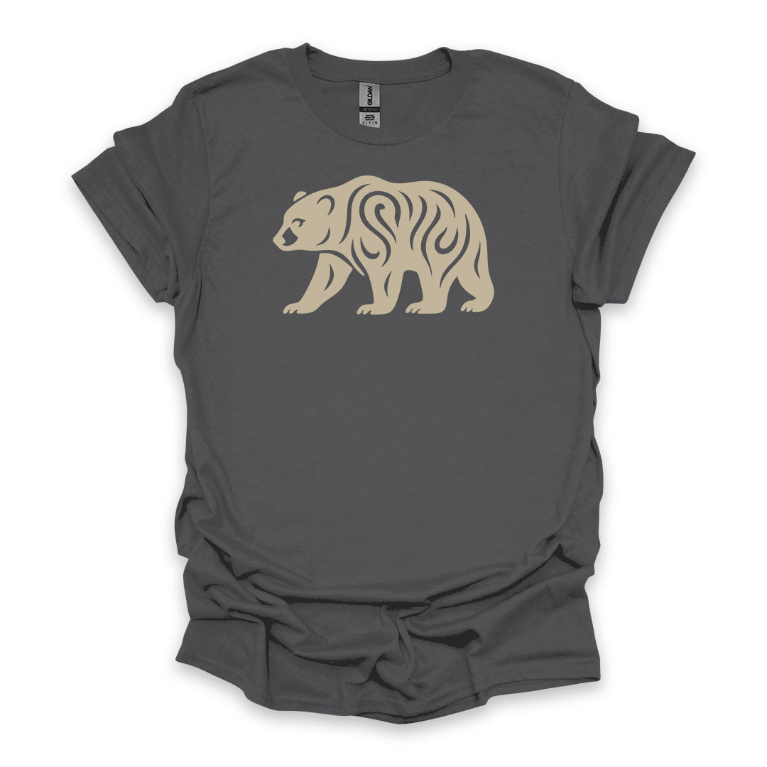 Tribal Black Bear • Hiking T-shirt • Nature-Inspired Design
