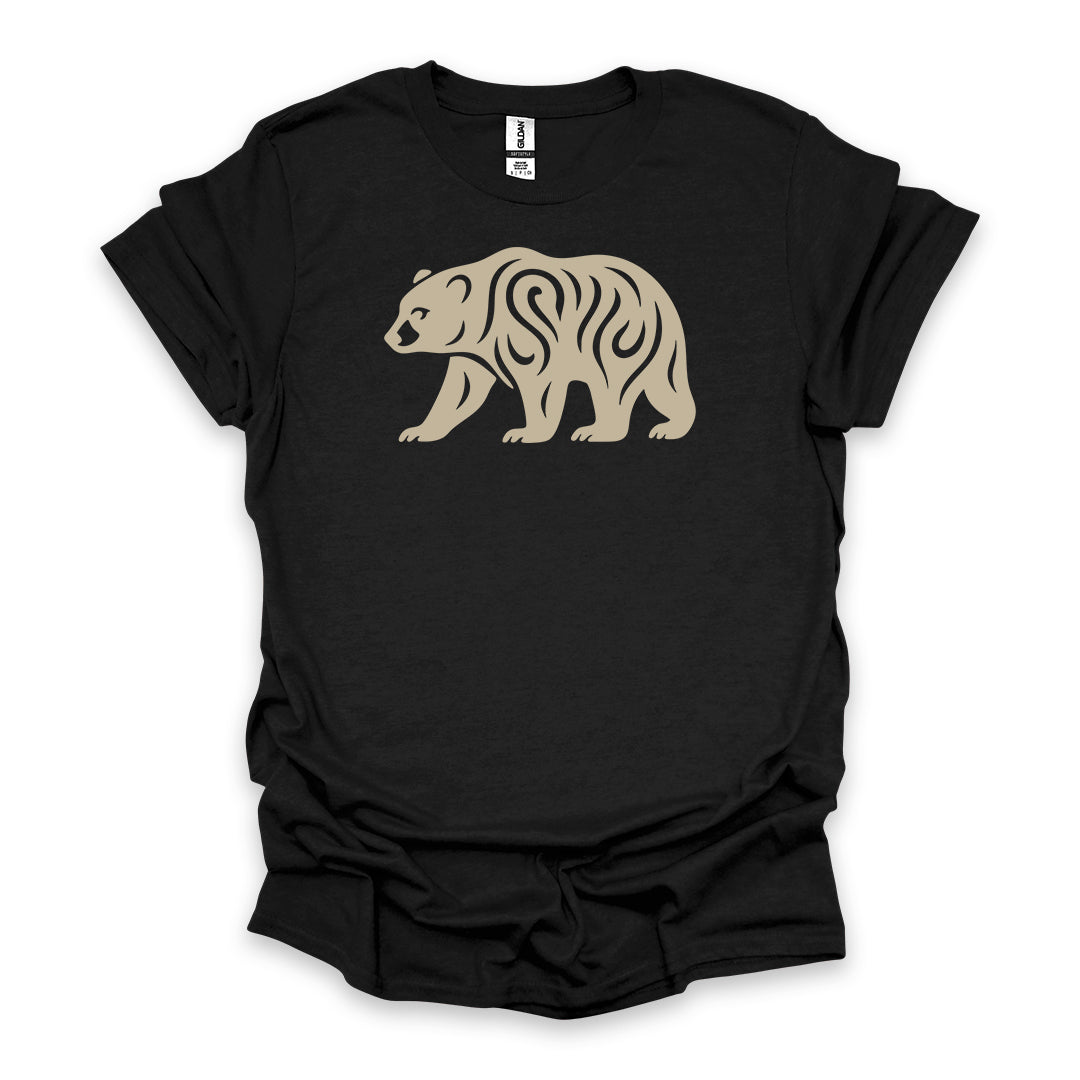 Tribal Black Bear • Hiking T-shirt • Nature-Inspired Design