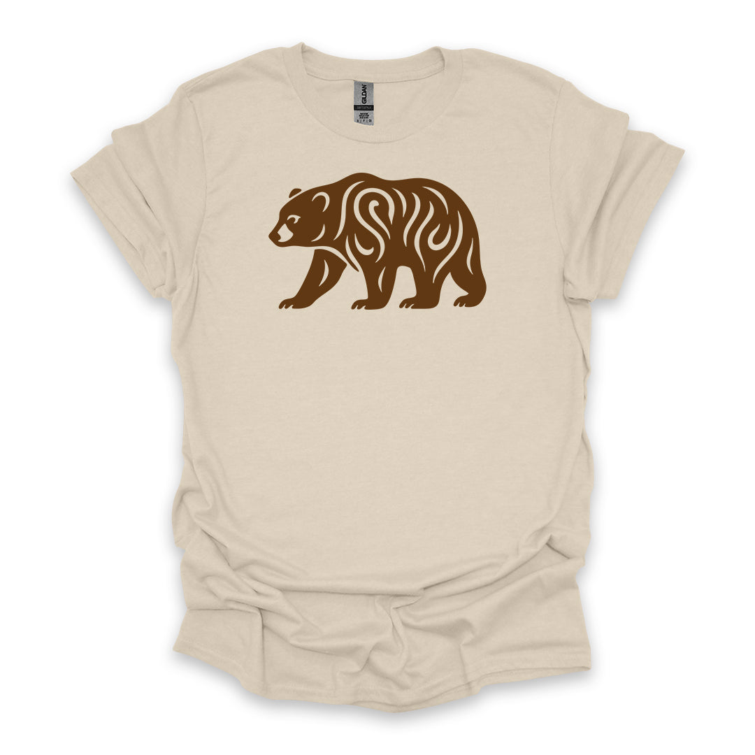 Tribal Black Bear • Hiking T-shirt • Nature-Inspired Design