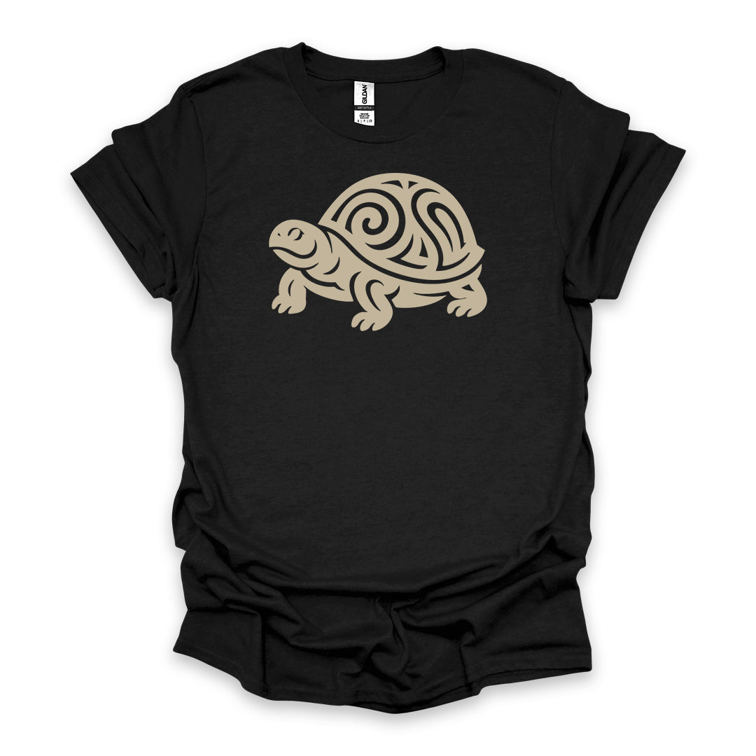Tribal Box Turtle • Hiking T-shirt • Nature-Inspired Design