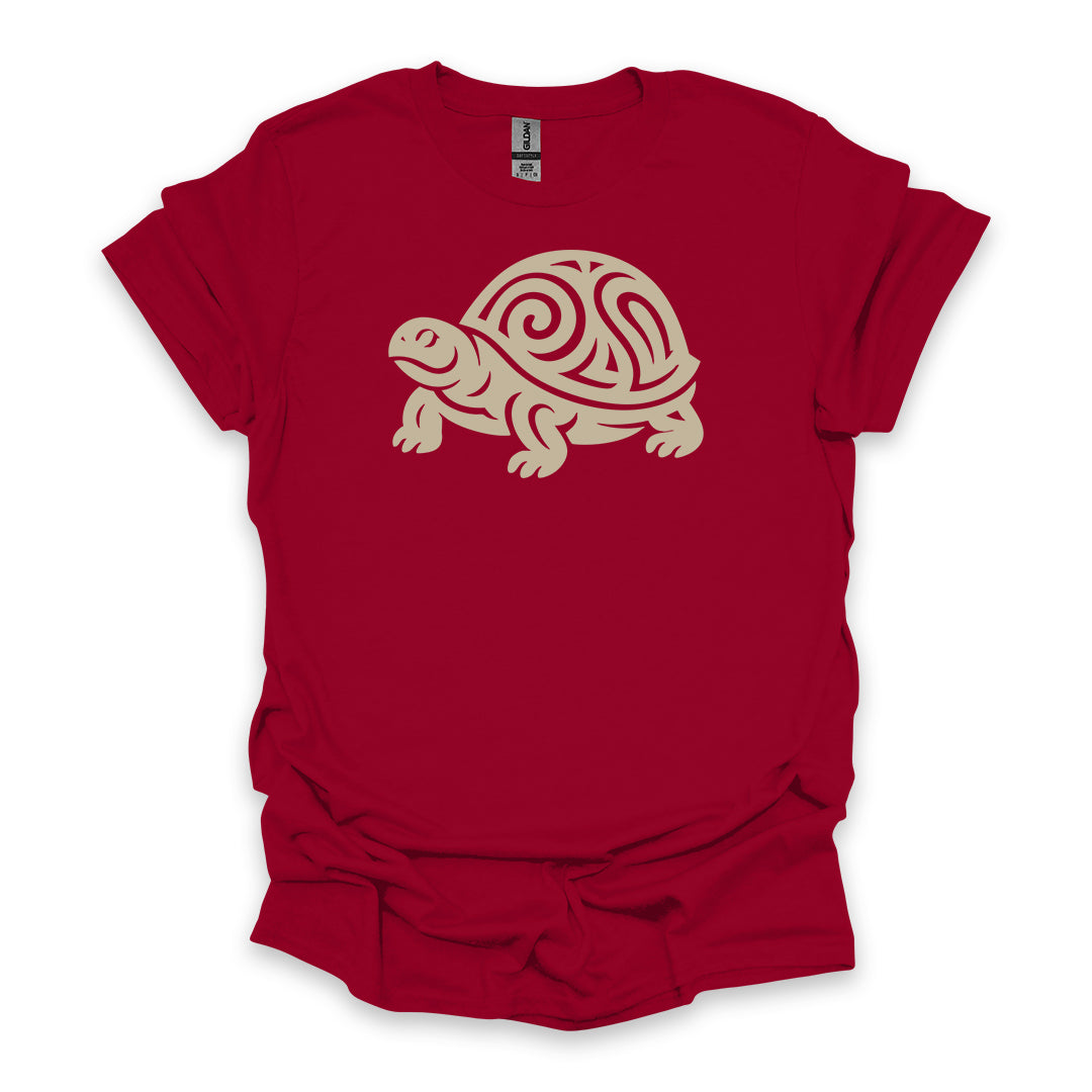 Tribal Box Turtle • Hiking T-shirt • Nature-Inspired Design