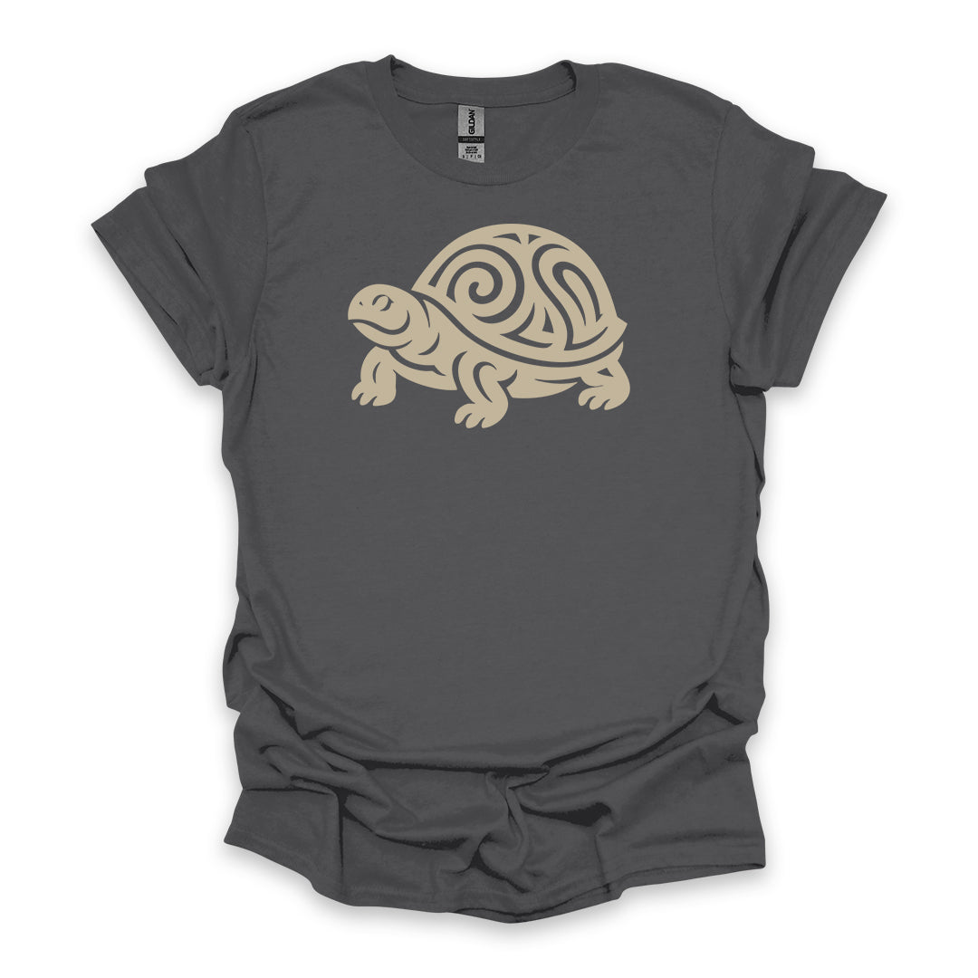 Tribal Box Turtle • Hiking T-shirt • Nature-Inspired Design