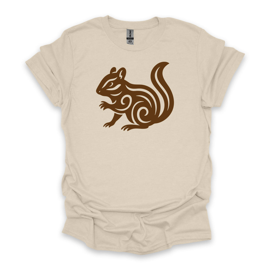 Tribal Chipmunk • Hiking T-shirt • Nature-Inspired Design