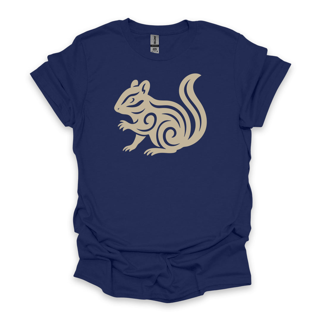Tribal Chipmunk • Hiking T-shirt • Nature-Inspired Design