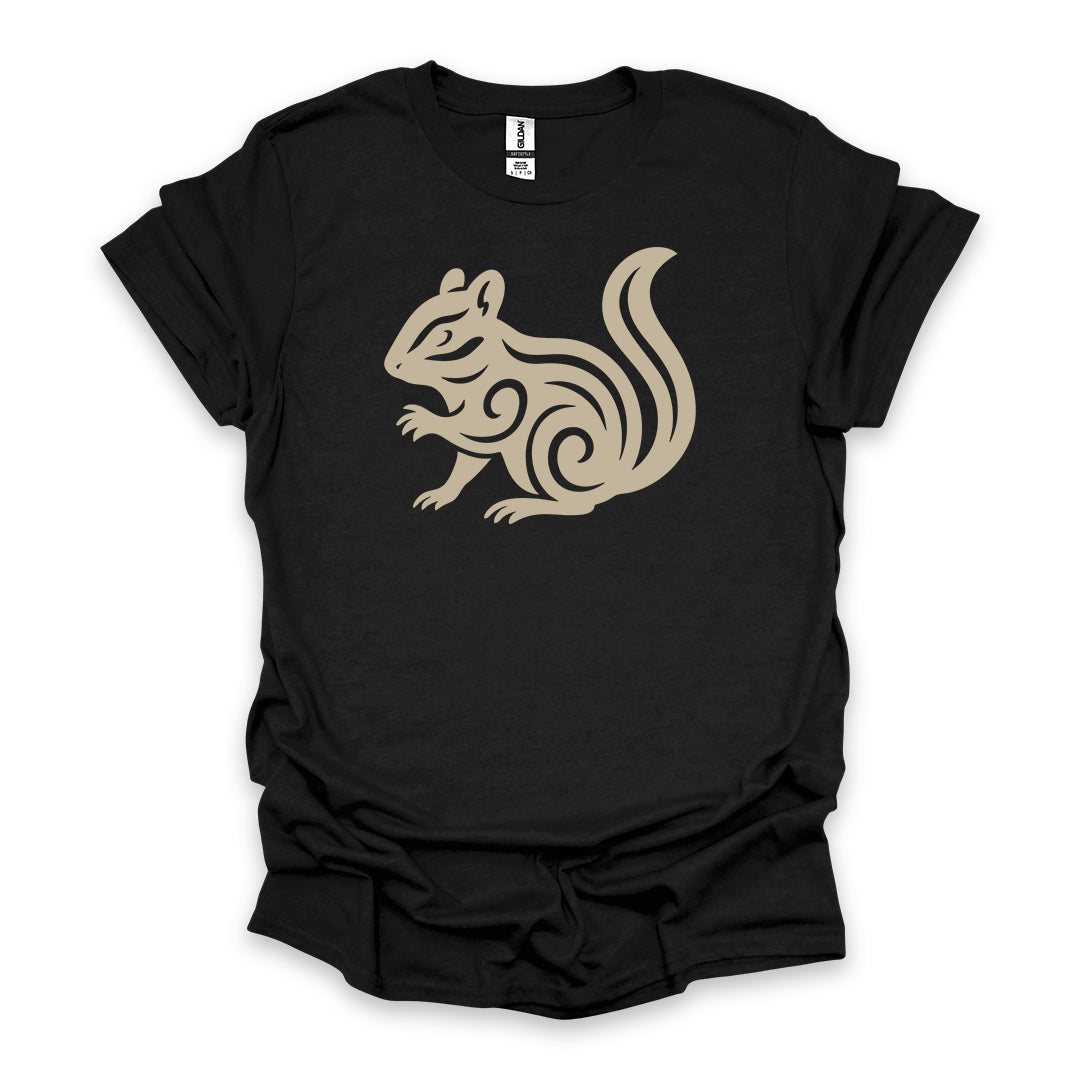 Tribal Chipmunk • Hiking T-shirt • Nature-Inspired Design