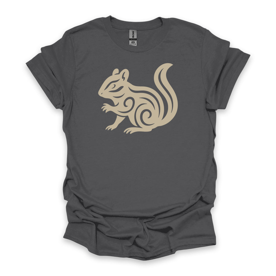 Tribal Chipmunk • Hiking T-shirt • Nature-Inspired Design