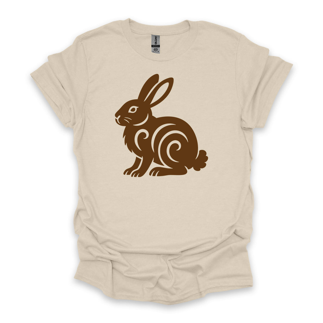 Tribal Cottontail Rabbit • Hiking T-shirt • Nature-Inspired Design