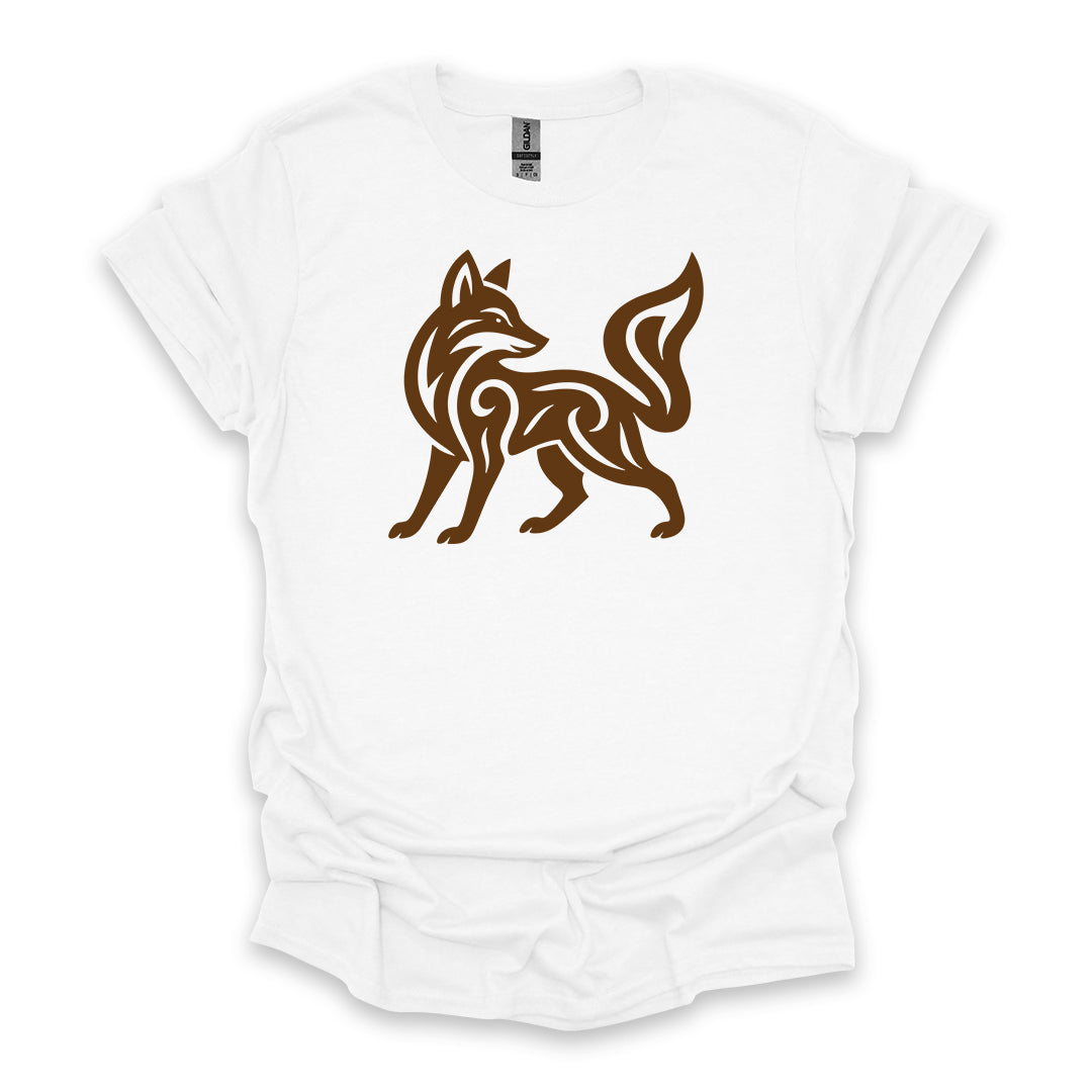 Tribal Fox • Hiking T-shirt • Nature-Inspired Design