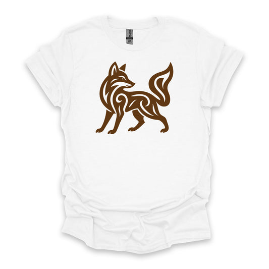 Tribal Fox • Hiking T-shirt • Nature-Inspired Design