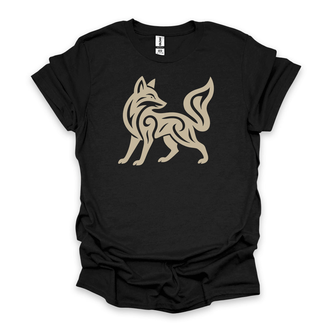 Tribal Fox • Hiking T-shirt • Nature-Inspired Design