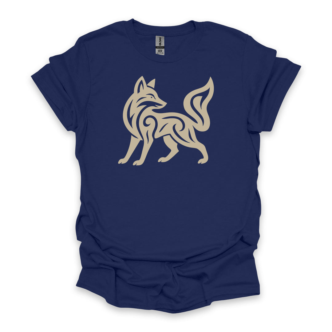 Tribal Fox • Hiking T-shirt • Nature-Inspired Design