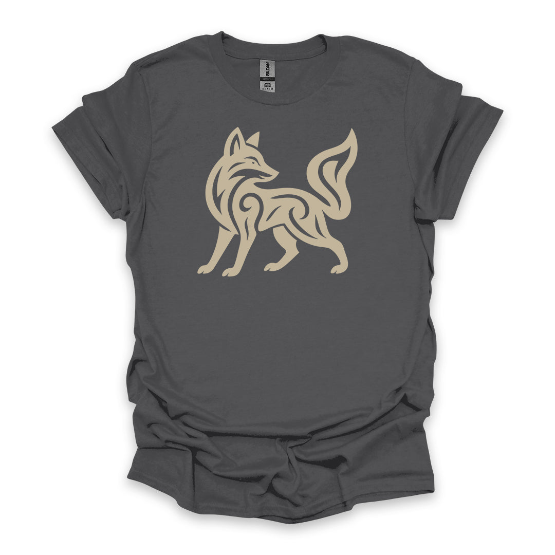 Tribal Fox • Hiking T-shirt • Nature-Inspired Design