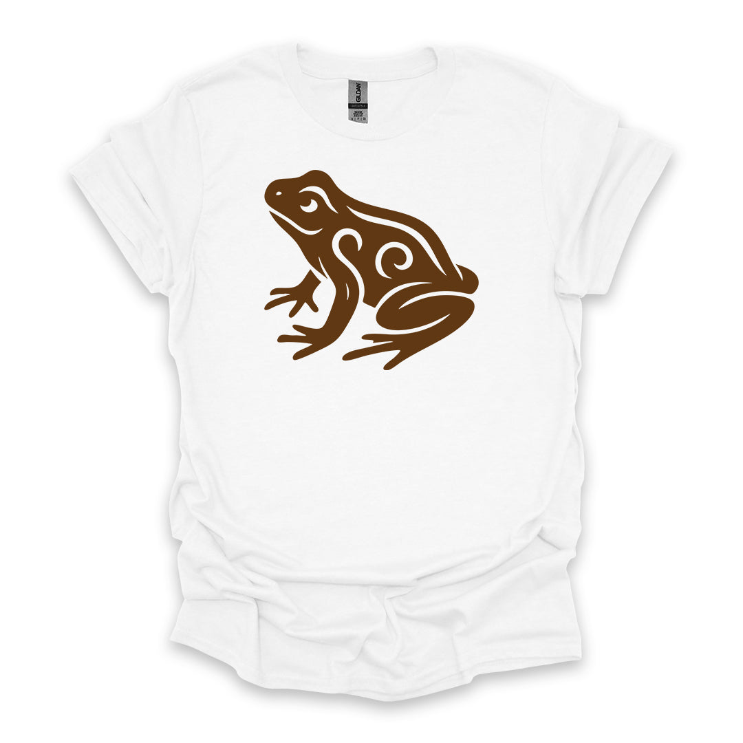 Tribal Frog • Hiking T-shirt • Nature-Inspired Design