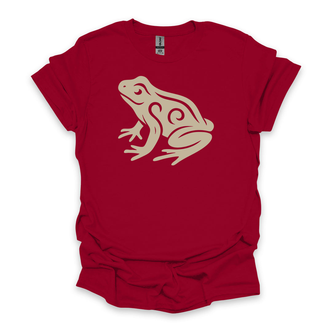 Tribal Frog • Hiking T-shirt • Nature-Inspired Design