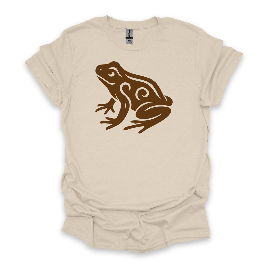 Tribal Frog • Hiking T-shirt • Nature-Inspired Design
